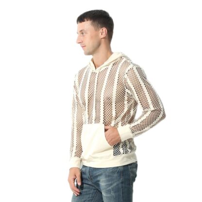Fishnet Hooded Mesh Top - Image 8