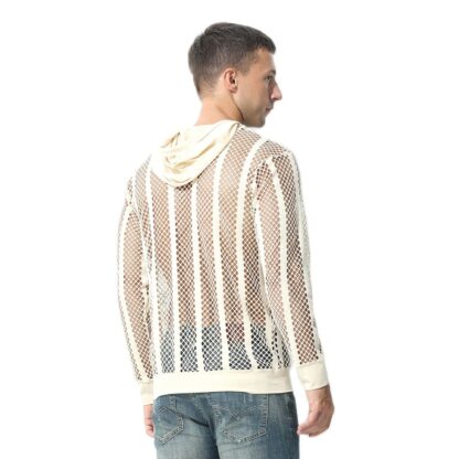 Fishnet Hooded Mesh Top - Image 7