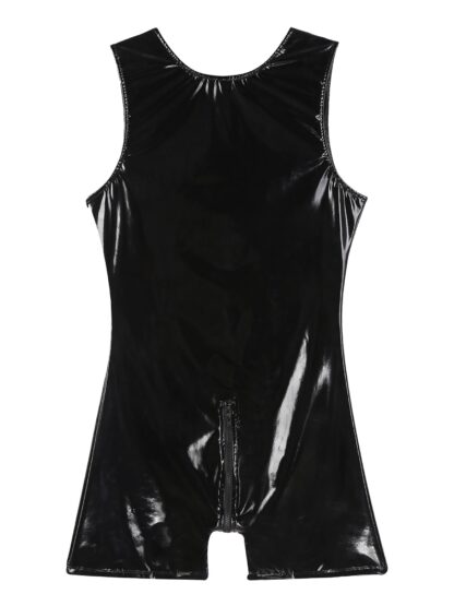 Faux Leather Glossy Catsuit - Image 6