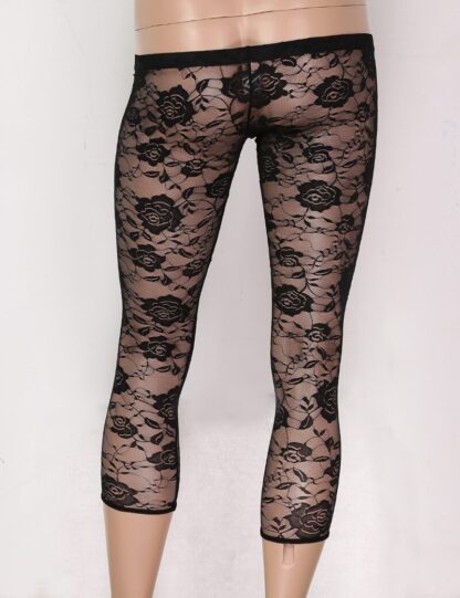 Men's Lace Fetish Pants with Sheer Fabric - Image 2