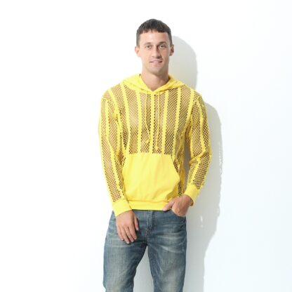 Fishnet Hooded Mesh Top - Image 6