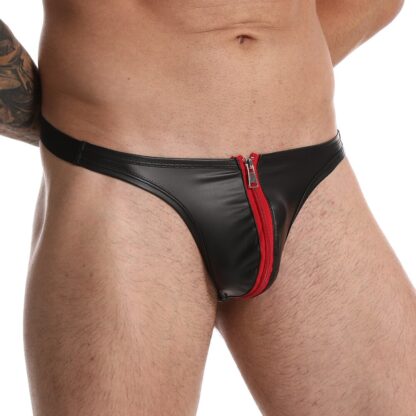 Open Faux Leather Briefs - Image 5