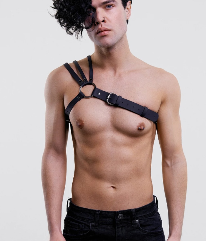 mens leather harness fashion