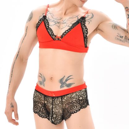 Lace Bra and Boxer Set - Image 3