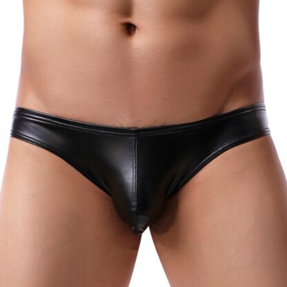 Faux Leather Briefs