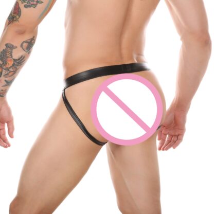 Faux Leather Jockstrap - Image 3