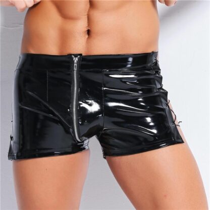 Faux Leather Lace Zipper Trunks - Image 2