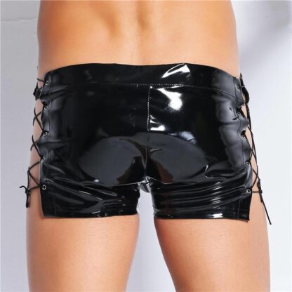 Faux Leather Lace Zipper Trunks - Image 4