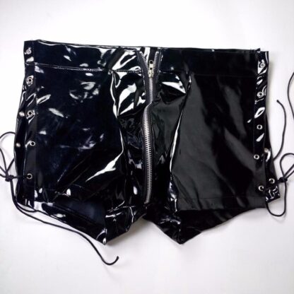 Faux Leather Lace Zipper Trunks - Image 5
