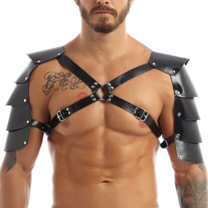 Faux Leather Body Harness with Adjustable Straps - Image 2