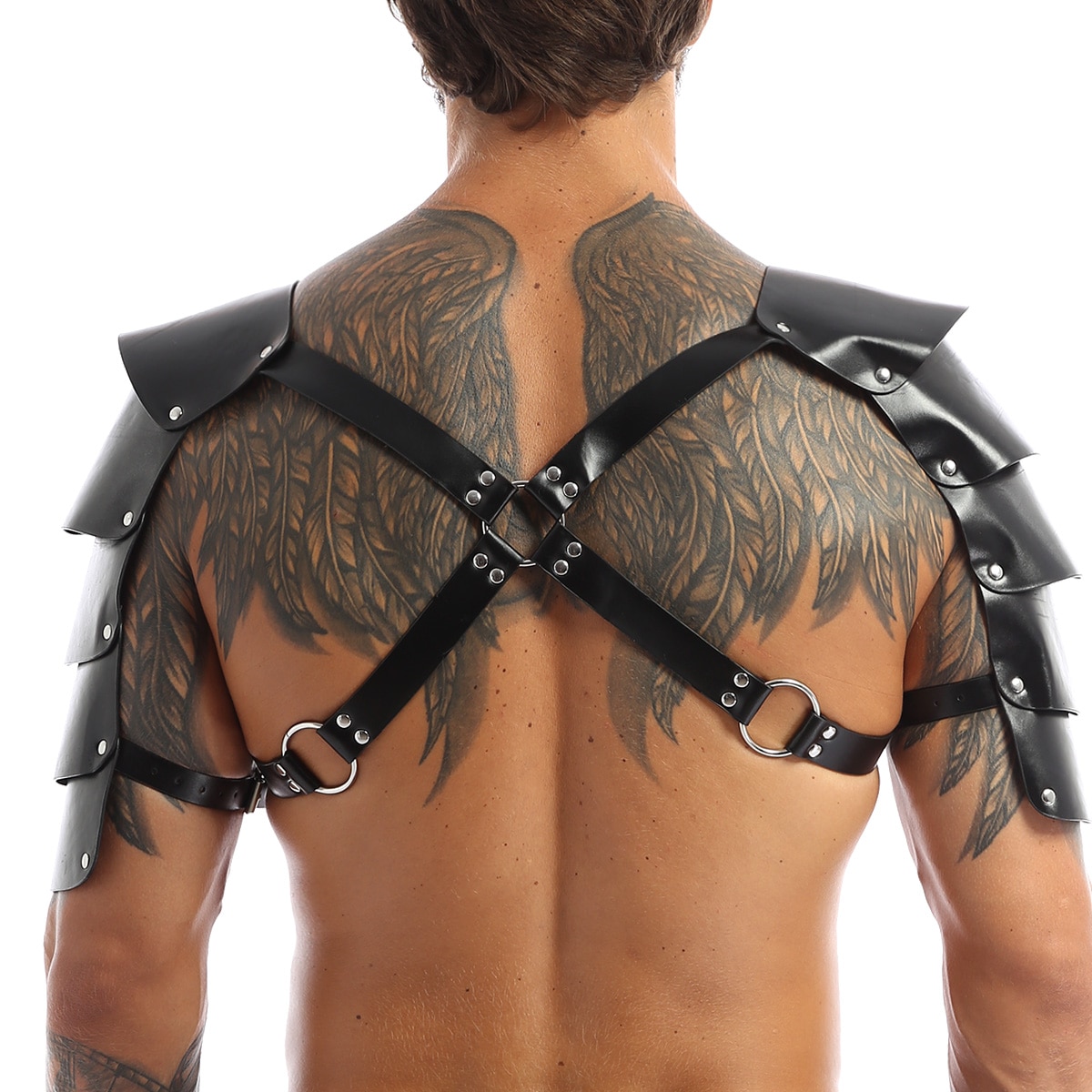 Fashion Body Chest Harness Adjustable Men's Faux Leather Vest Straps Braces  Sexy Men Women Body Suspenders C5Z2 