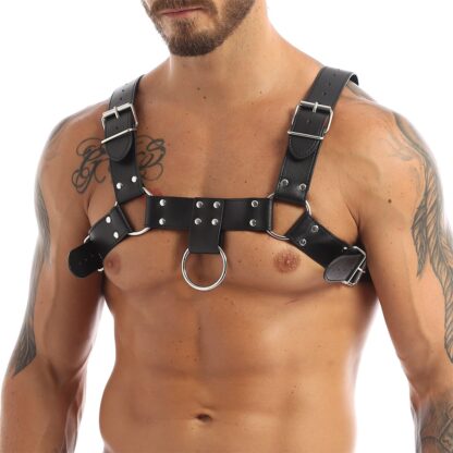 Adjustable Faux Leather Body Harness
