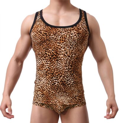 Sleeveless Leopard Undershirt and Boxer Briefs - Image 3