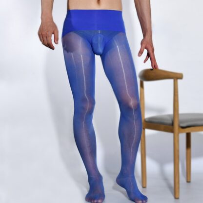 High-Shine Sheer Tights for Men - Image 4