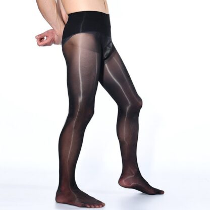 High-Shine Sheer Tights for Men