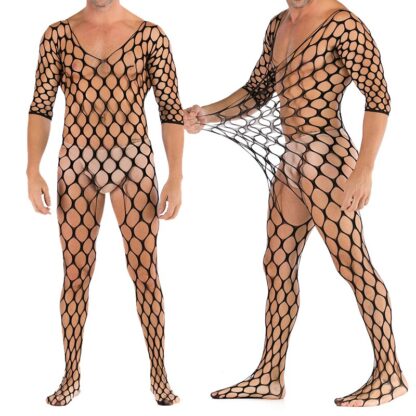 Open Crotch Fishnet Bodystocking - Image 2