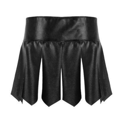 Faux Leather Tassel Mini Skirt - Image 2