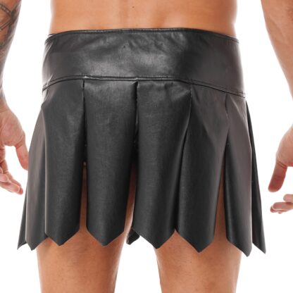 Faux Leather Tassel Mini Skirt - Image 6