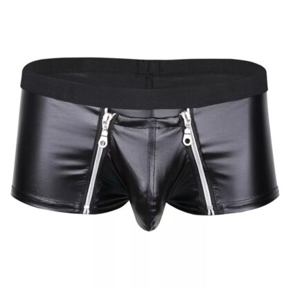 Leather-Like Open-Crotch Boxers - Image 2