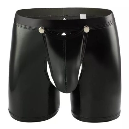 Faux Leather Open Crotch Boxers - Image 2