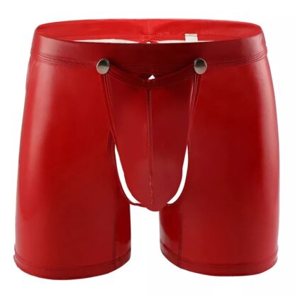 Faux Leather Open Crotch Boxers - Image 4