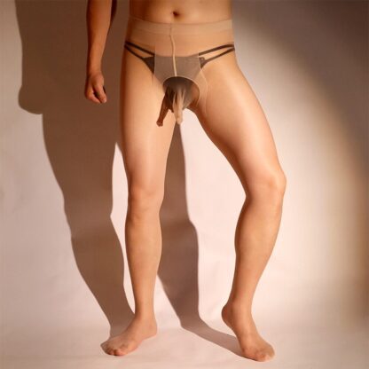 Shimmer Sheer Tights for Men - Image 5