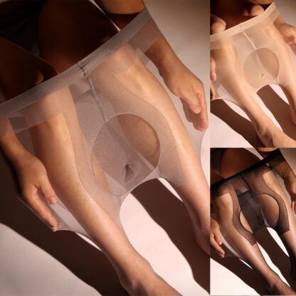 Shimmer Sheer Tights for Men - Image 6
