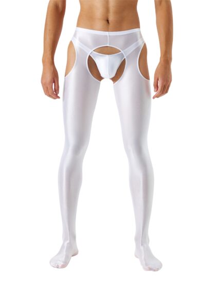Glossy Open Crotch Leggings - Image 19