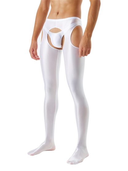 Glossy Open Crotch Leggings - Image 18