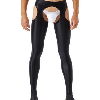 Glossy Open Crotch Leggings