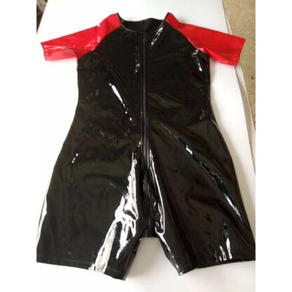 Open Crotch Faux Leather Jumpsuit - Image 3