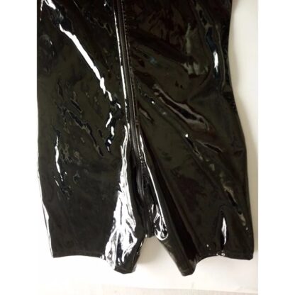 Open Crotch Faux Leather Jumpsuit - Image 4