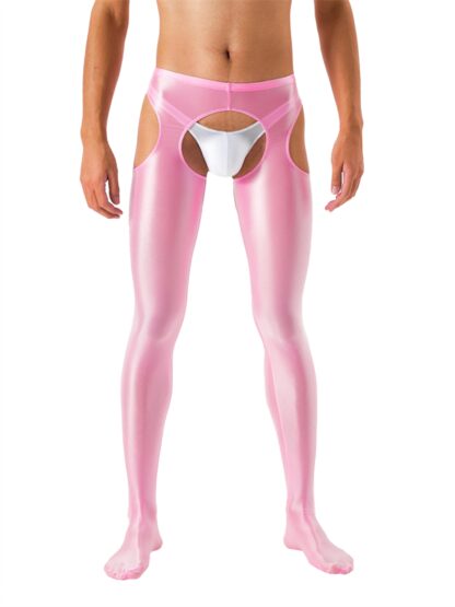 Glossy Open Crotch Leggings - Image 14