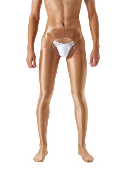 Glossy Open Crotch Leggings - Image 8