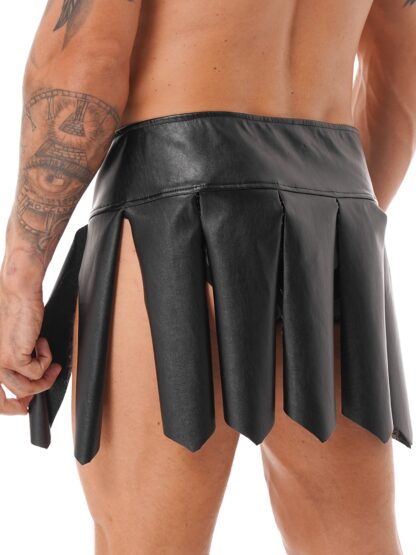 Faux Leather Tassel Mini Skirt - Image 7