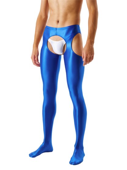 Glossy Open Crotch Leggings - Image 11