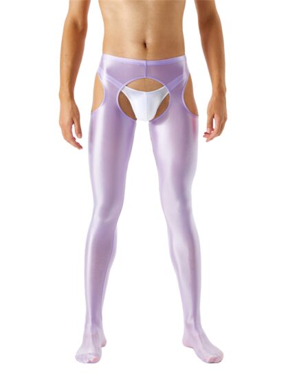 Glossy Open Crotch Leggings - Image 10