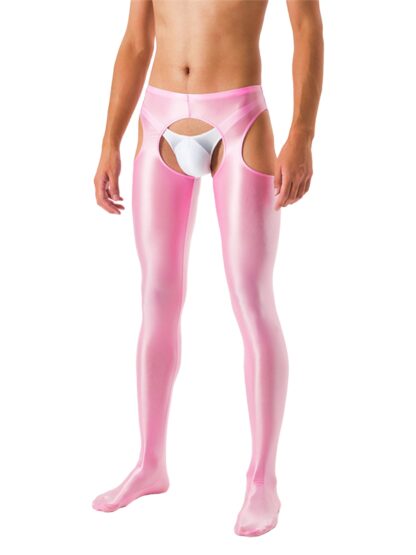 Glossy Open Crotch Leggings - Image 13