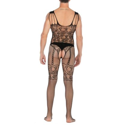 Open Butt Sheer Fishnet Bodysuit - Image 2