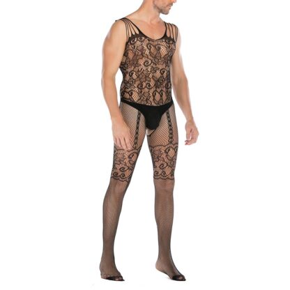 Open Butt Sheer Fishnet Bodysuit - Image 6