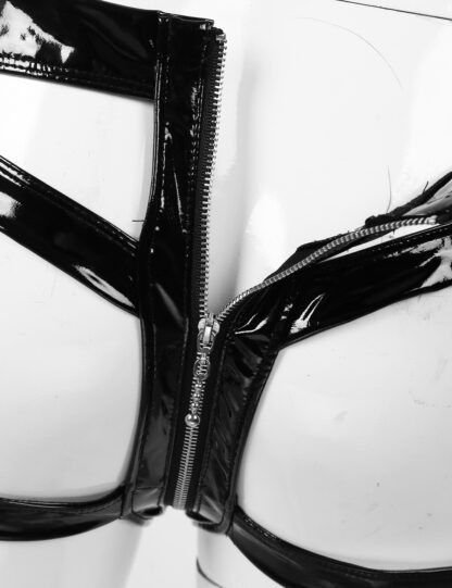 Open Crotch Faux Leather Jockstrap - Image 8