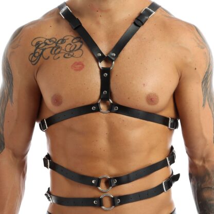 Faux Leather Straps Harness - Image 2