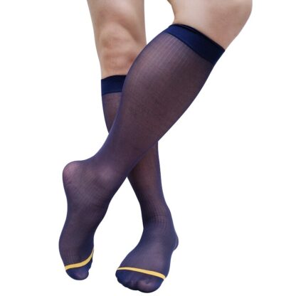 Striped Knee-High Dress Socks - Image 2