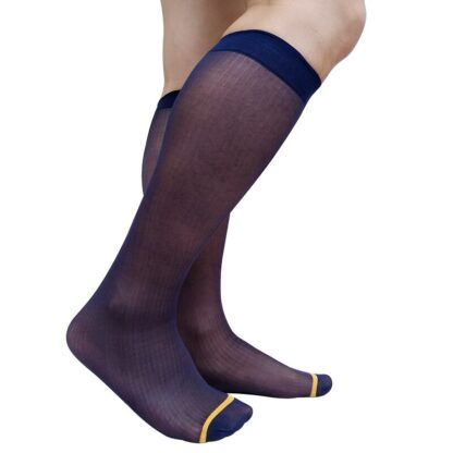 Striped Knee-High Dress Socks - Image 3