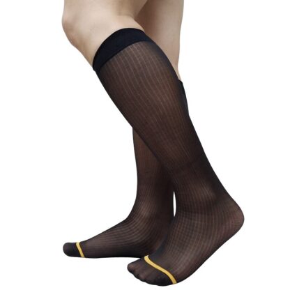 Striped Knee-High Dress Socks - Image 4