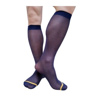 Striped Knee-High Dress Socks