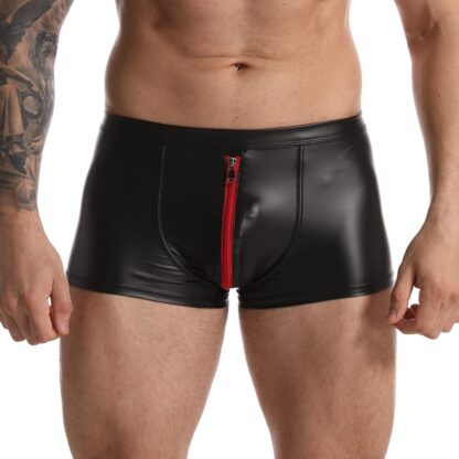 Sensual Open Crotch Faux Leather Trunks - Image 2