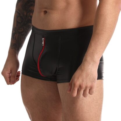 Sensual Open Crotch Faux Leather Trunks - Image 3