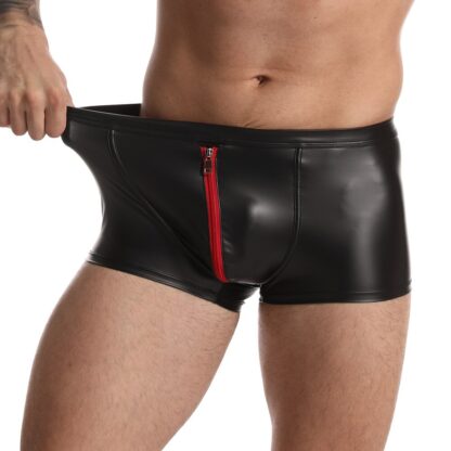Sensual Open Crotch Faux Leather Trunks - Image 6
