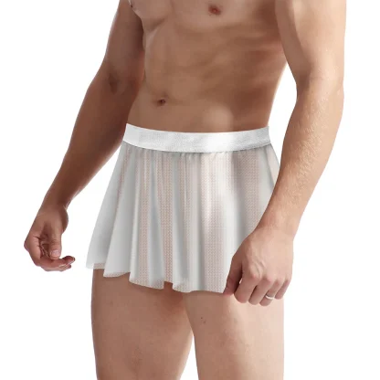 Men’s Mesh Pleated Skirt - Image 6